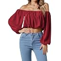 Umenlele Women's Off Shoulder Crop Top