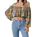 Umenlele Women's Off Shoulder Crop Top