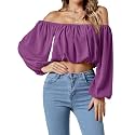 Umenlele Women's Off Shoulder Crop Top