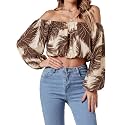 Umenlele Women's Off Shoulder Crop Top