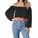 Umenlele Women's Off Shoulder Crop Top