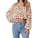 Umenlele Women's Off Shoulder Crop Top
