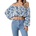 Umenlele Women's Off Shoulder Crop Top