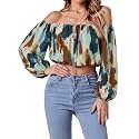 Umenlele Women's Off Shoulder Crop Top