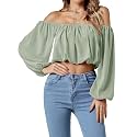 Umenlele Women's Off Shoulder Crop Top