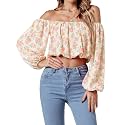 Umenlele Women's Off Shoulder Crop Top