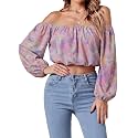 Umenlele Women's Off Shoulder Crop Top