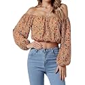 Umenlele Women's Off Shoulder Crop Top