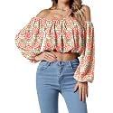 Umenlele Women's Off Shoulder Crop Top