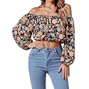 Umenlele Women's Off Shoulder Crop Top