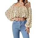Umenlele Women's Off Shoulder Crop Top