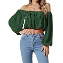 Umenlele Women's Off Shoulder Crop Top
