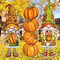 Umigy 3 Pcs Fall Gnome Yard Decor, Autumn Pumpkin Yard Sign with Stakes