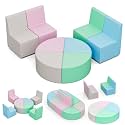 UMOMO MX-01 8 PCS Kids Sofa Set, Daycares Chairs for Toddlers Activities, Colorful Modular Flexible Seating Set for Home Preschool Playroom