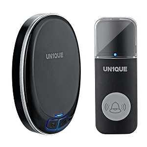 un1que wireless door bell for home - small calling bell for office 1000ft long range with 36 chimes 100db louder volume 4 level volume led light info board design ip44 waterproof