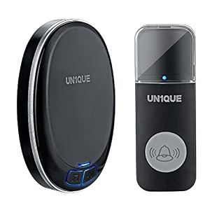 un1que wireless door bell for home - small calling bell for office 1000ft long range with 36 chimes 100db louder volume 4 level volume led light info board design ip44 waterproof