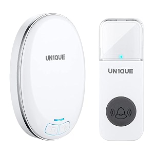 un1que wireless door bell for home - small calling bell for office 1000ft long range with 36 chimes 100db louder volume 4 level volume led light info board design ip44 waterproof