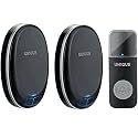 UN1QUE Wireless Door Bell for Home - Small Calling Bell for Office, 1000ft Long Range with 36 Chimes, 100dB Louder Volume, 4 Level Volume, LED Light, IP44 Waterproof (U421)