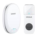 UN1QUE Wireless Door Bell for Home - Small Calling Bell for Office, 1000ft Long Range with 36 Chimes, 100dB Louder Volume, 4 Level Volume, LED Light, Info Board Design, IP44 Waterproof