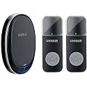 UN1QUE Wireless Door Bell for Home - Small Calling Bell for Office, 1000ft Long Range with 36 Chimes, 100dB Louder Volume, 4 Level Volume, LED Light, Info Board Design, IP44 Waterproof U412