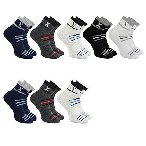 lowcut peakfit mix socks - cotton socks for men and women comfortable fit and durable design for sports  pack of 8