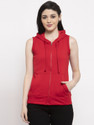 UnaOne Sleeveless Solid Women Sweatshirt