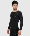 unbeatable Men Solid Round Neck Polyester Black