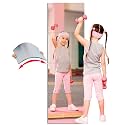 Unbreakable Acrylic Full Length Mirror for Wall Mounted, Full Body Mirror for Kids, Plastic Safe Shatterproof, Extra Thick 1/8,12 x 12 inch x 4pcs, Workout Mirrors for Home Gym, Bedroom Over The Door