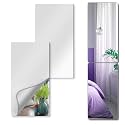 Unbreakable Acrylic Full Length Mirror for Wall Mounted, Full Body Mirror for Kids, Flexible Plastic Safe Shatterproof, 2 PCS 24 x 14 Inches, Workout Mirrors Tiles for Home Gym, Bedroom Over The Door