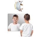 Unbreakable Acrylic Full Length Mirror for Wall Mounted, Full Body Mirror for Kids, Flexible Plastic Safe Shatterproof, 1 PCS 8 x 8 Inches, Workout Mirrors Tiles for Home Gym, Bedroom Over The Door