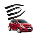 Unbreakable Car Window Door Visor | Car Rain Wind Door Visor | Window Wind Deflector for Maruti Ritz (Set of 4)