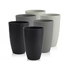 Unbreakable Water Cup, 20 OZ Plastic Glasses Drinking (BlackGrey)