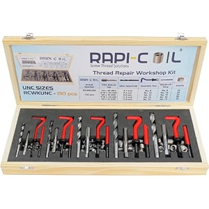 unc thread repair kit stainless steel 304 high-speed steel m2 5 in 1 unc kit