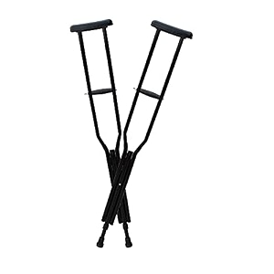 under arm auxillary crutch pair height adjustable menwomenold people walking stick black 1 pcs