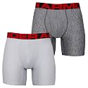 Under Armour mens Tech 6-inch Boxerjock 2-PackDISC , Mod Gray Light Heather (011)/Jet Gray Light Heather , X-Large