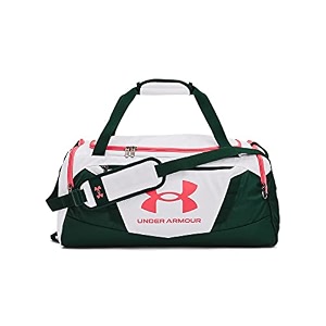 under armour adult undeniable 50 duffle  330 intensity  white  blitz red  small