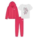 Under Armour Girl's 3-Piece Fleece Hoodie, Pants, and Short Sleeve Tee Set