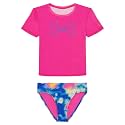 Under Armour Girl's Short Sleeve Rashguard Surf Shirt and Swim Bottoms Set
