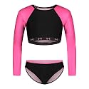 Under Armour Girl's Short Sleeve Rashguard Surf Shirt and Swim Bottoms Set