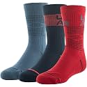 Under Armour Youth Phenom Crew Socks, 3-Pairs