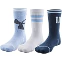 Under Armour Youth Phenom Crew Socks, 3-Pairs