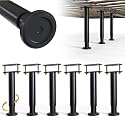 Under Bed Metal Support Legs, Adjustable Height Bed Frame Support Leg, Bed Slat Support Leg for Heavy Duty/Wooden/King/Queen Bed Frame (7"-12.6" (6pcs))