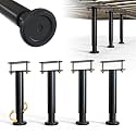 Under Bed Metal Support Legs, Adjustable Height Bed Frame Support Leg, Bed Slat Support Leg for Heavy Duty/Wooden/King/Queen Bed Frame (7"-12.6" (4pcs))