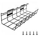 Under Desk Cable Management- 1 Pack Cord Organizer. Metal Wire Cable Management Tray for Office, Studio and Home. Super Sturdy Under Table Cable Raceways Management - Black Cable Organizer