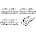 Under Desk Cable Management- 4 Pack Cord Organizer. Metal Wire Cable Management Tray for Office, Studio and Home. Super Sturdy Under Table Cable Managements - Black Cable Organizer