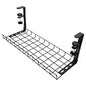 Desk Cable Management Tray, No Drill Steel Organizer Rack