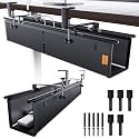 Under Desk Cable Management Tray, Mesh Fabric - Excellent Heat Dissipation