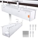 Under Desk Cable Management Tray, Mesh Fabric - Excellent Heat Dissipation