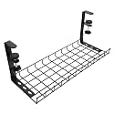 No Drill Cable Management Tray under Desk for Power Cords