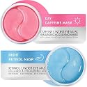 Under Eye Patches Kit: 120 Pcs Retinol &amp; Caffieine Gel Eye Mask for Dark Circles, Puffiness and Wrinkles - Day &amp; Night Skin Treatment Pads with Niacinamide, Collagen &amp; Hyaluronic Acid (2 Pack)